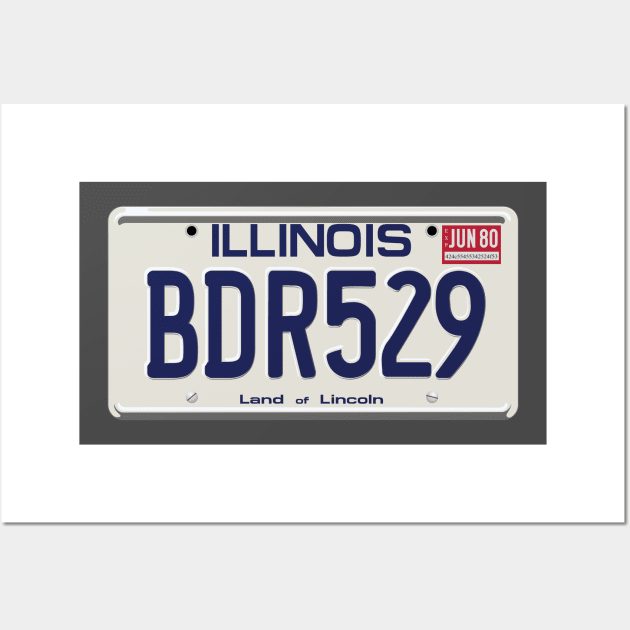 Bluesmobile License Plate BDR529 Wall Art by Uri_the_Red